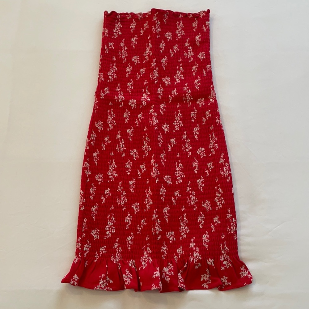 Reformation strapless mini dress - size small